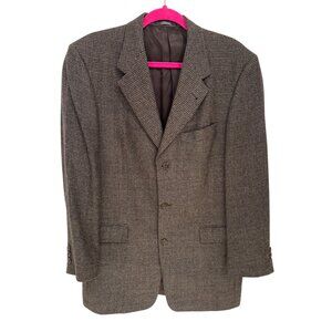 Hart Schaffner Marx Proffitts Harris Tweed 40R Wool Blazer Jacket Houndstooth